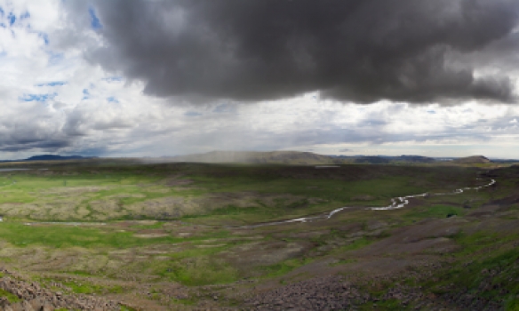 Panorama úr niðurgögnuleiðinni.